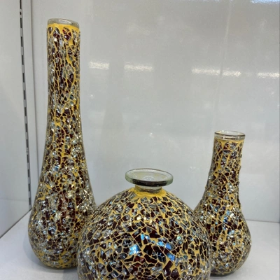 Glass Mosaic vase set thumbnail