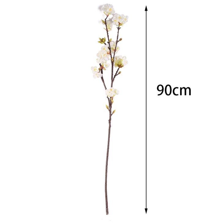 Yiwu high-quality faux 4-pronged cherry blossom silk fabric faux flower wholesale, cherry blossom tree flower arrangement bouquets Specification image