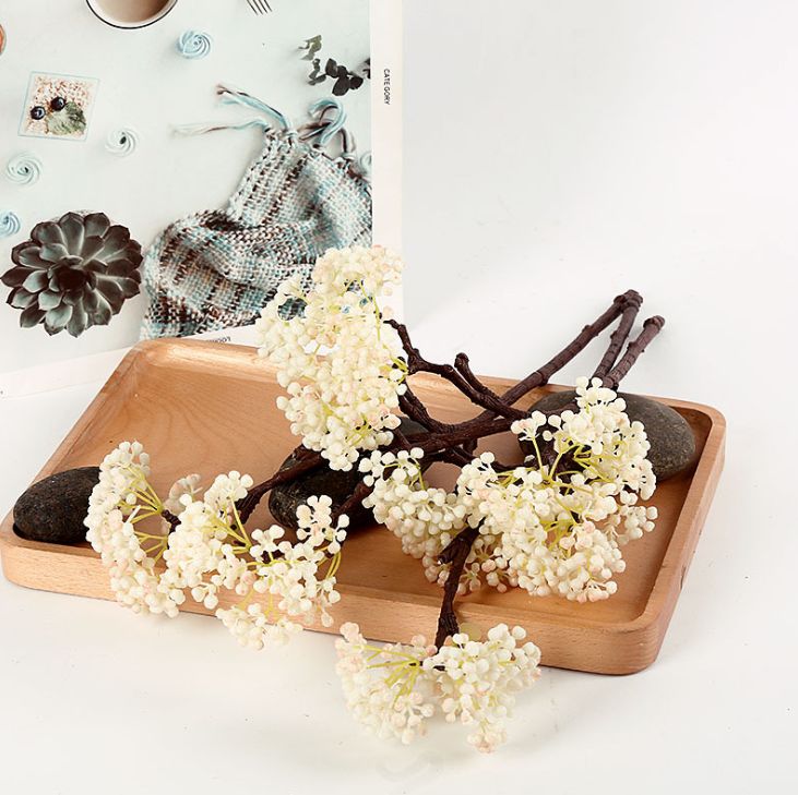 Yiwu quality home Accessories: Short branches, beans, fruits, Nordic artificial flowers, silk flowers, artificial flowers details Picture