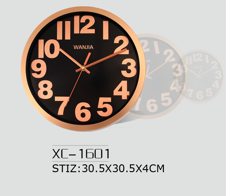 Clock, wall clock, living room, fashionable, modern, simple and elegant, home creative silent electronic watch clock, wall clock 1601 Item Picture
