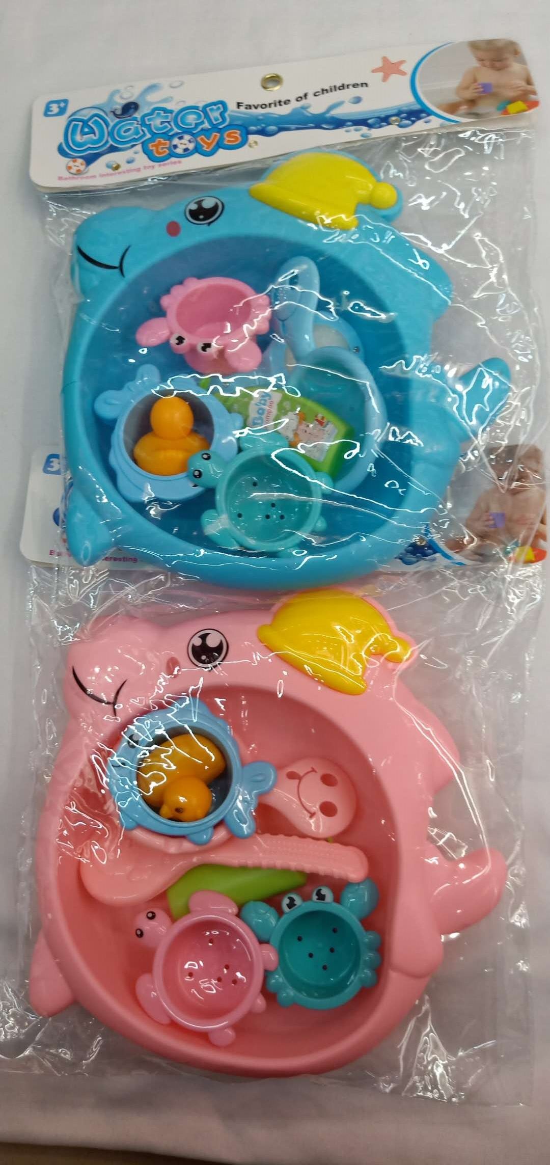 新款海豚浴盆 宝宝戏水玩具组合 小浴盆 澡盆 婴儿水上洗澡娃娃