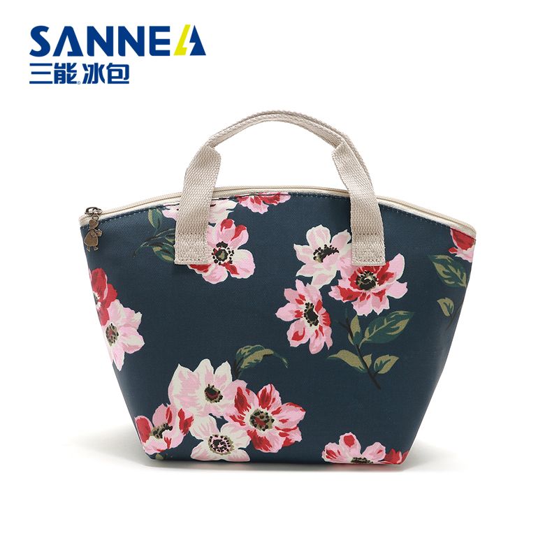 SANNE's new insulated bento bag, hand-held Oxford cloth picnic bag, waterproof lunch bag, and Amazon convenient ice pack details Picture