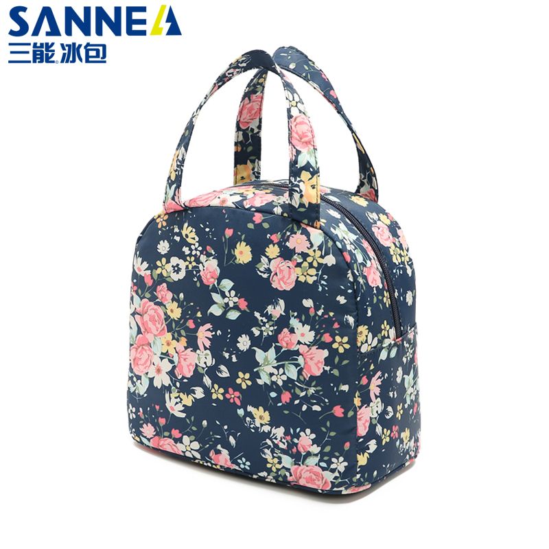 SANNE's new portable insulated lunch box bag, eco-friendly lunch bag, waterproof and fresh-keeping ice bag, outdoor refrigerated meal bag