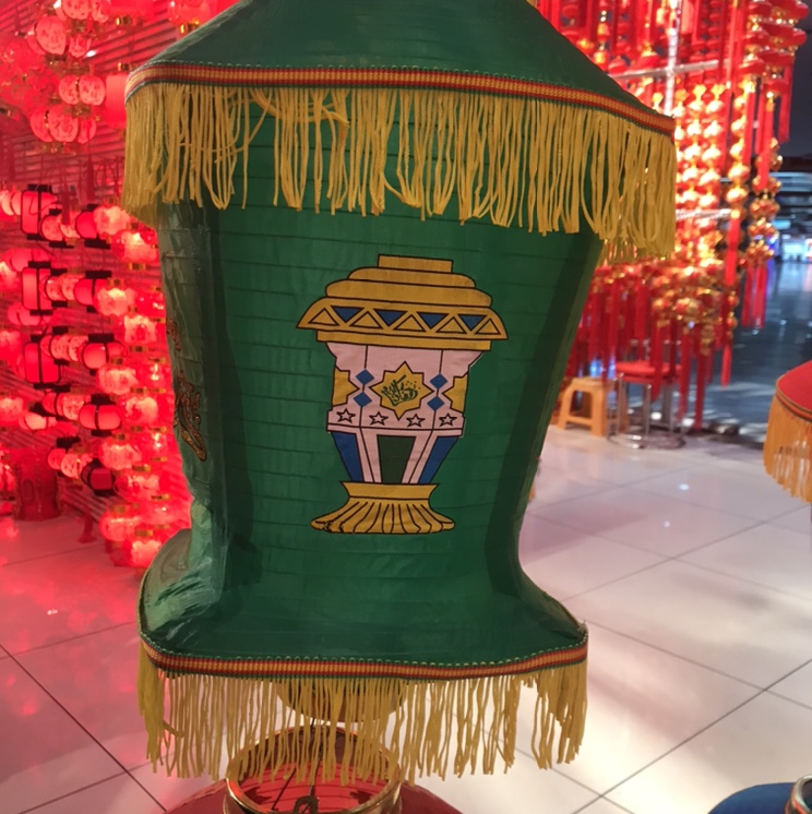 14-inch square silk lantern