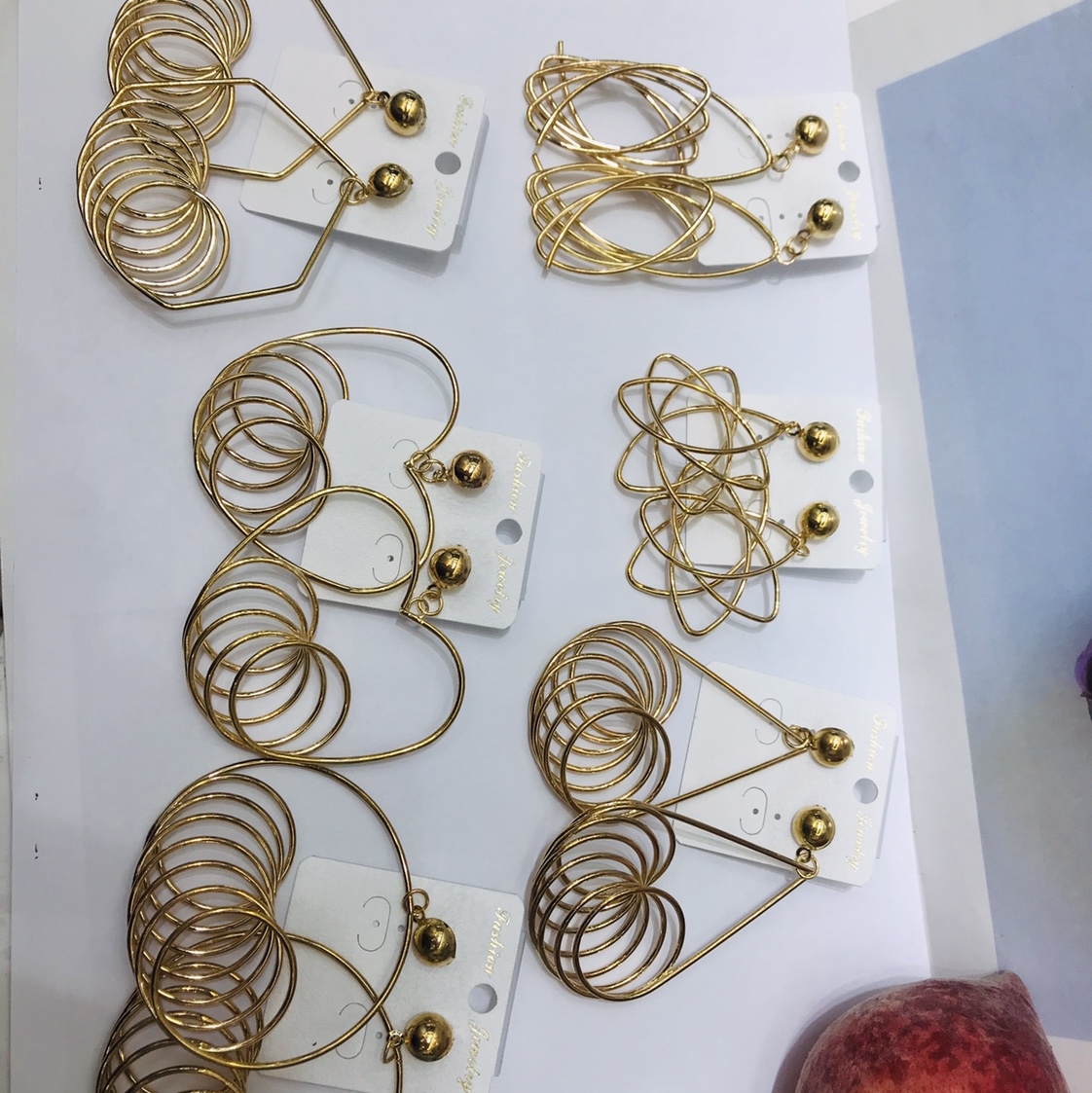 European and American popularity is contracted exaggerated big hoop earring stud thumbnail