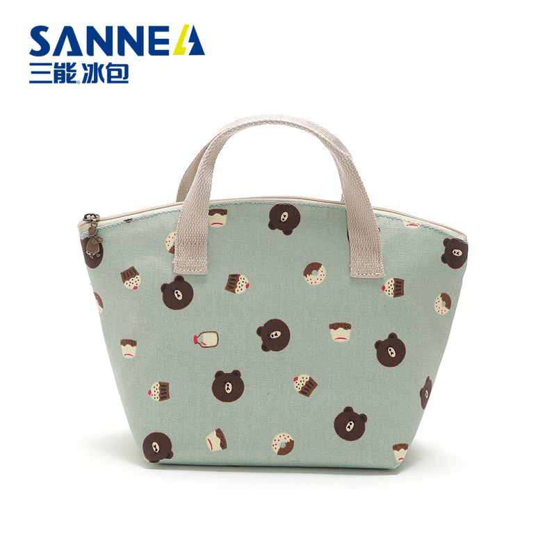 SANNE's new insulated bento bag, hand-held Oxford cloth picnic bag, waterproof lunch bag, and Amazon convenient ice pack undefined