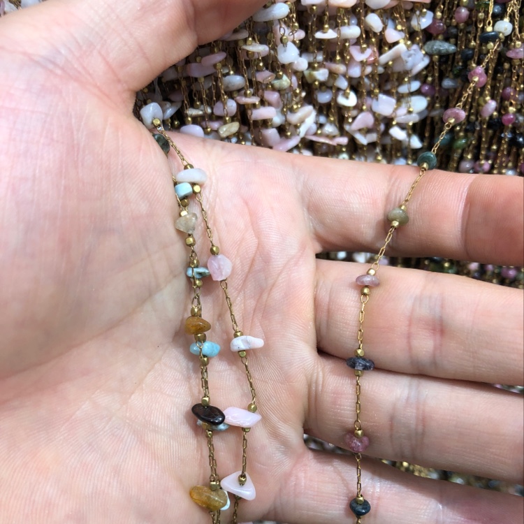 全盛饰品串小碎石链条饰品配件