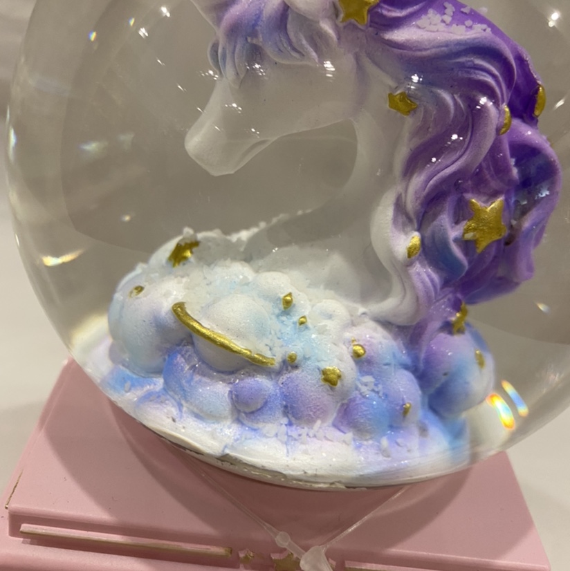New 3D beast head crystal ball lamp with snowflakes and music Specification image