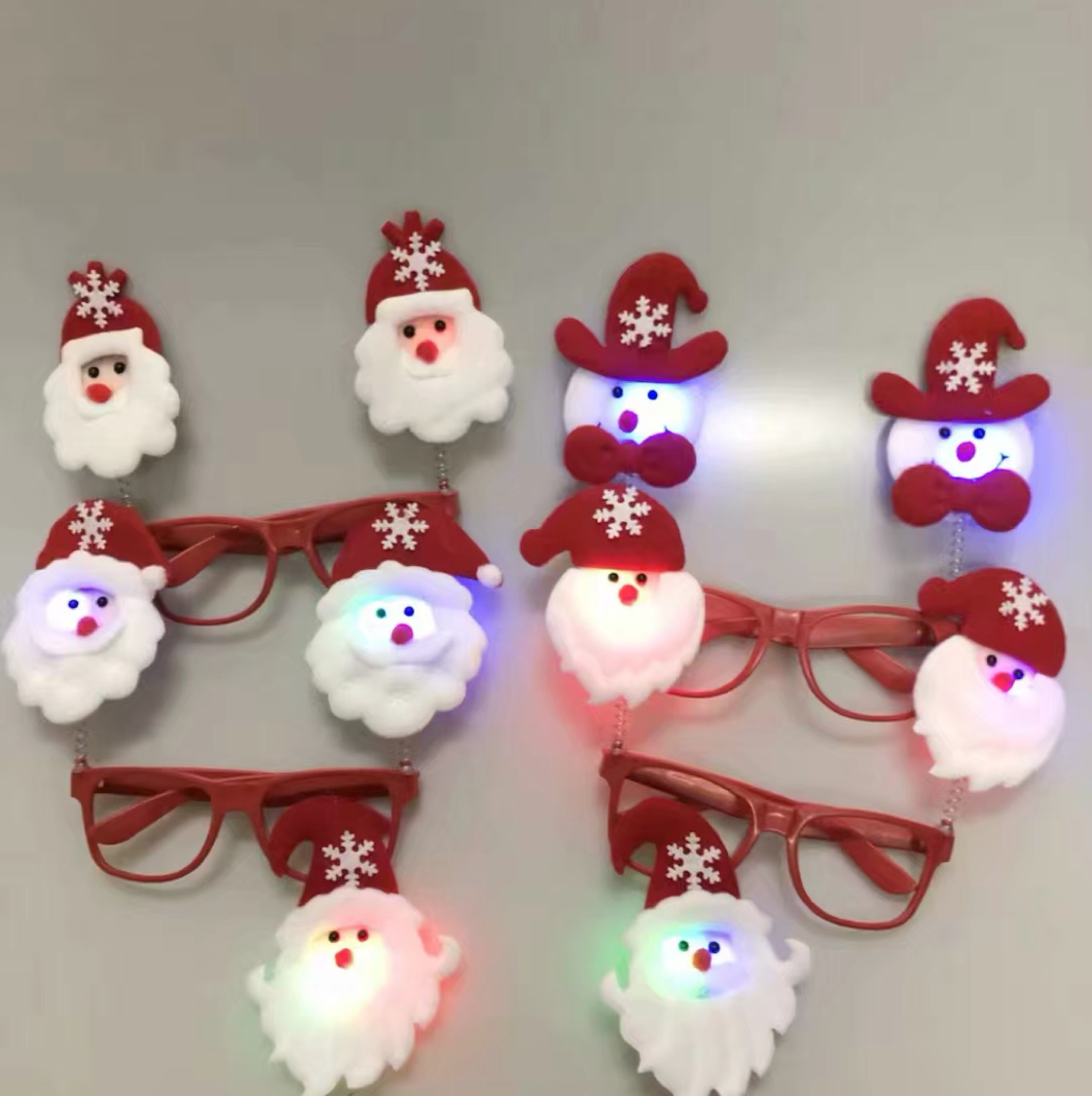 带灯圣诞老人头扣 圣诞老人发箍头箍发饰图