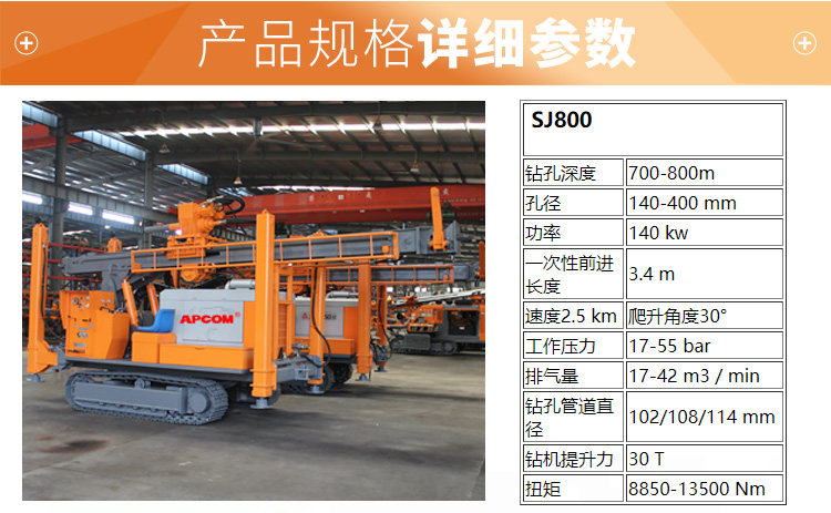 批发欧佩克深度800 700m水井钻机SJ800水井钻机厂家直销详情图2
