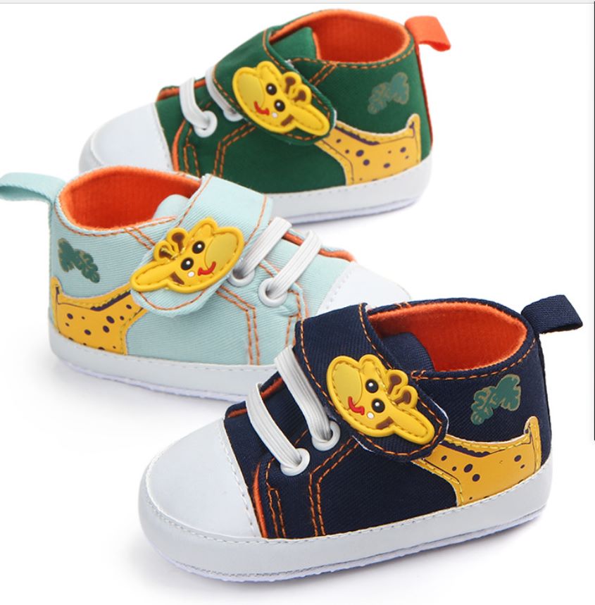 Cartoon giraffe design baby shoes small non-slip toddler shoes