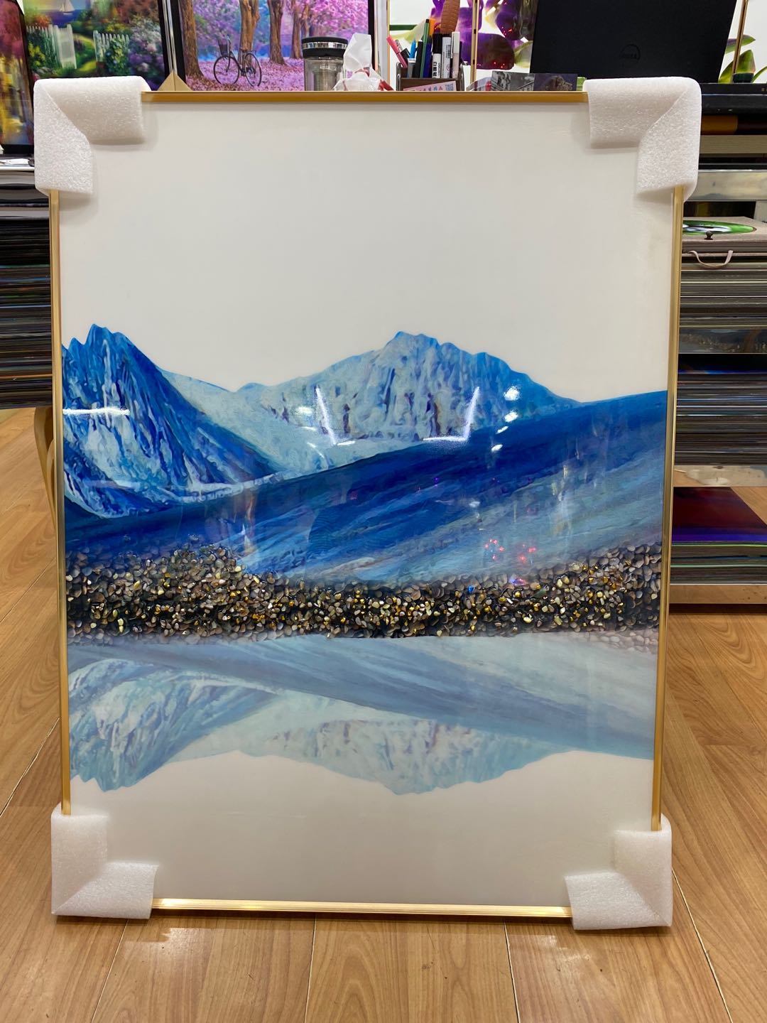 铝合金烤瓷镶钻装饰画