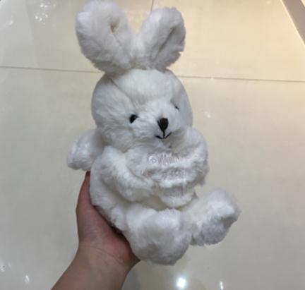 毛绒公仔天使兔零售批价现货地摊饰品玩具可爱萌抖音直播热销秒发