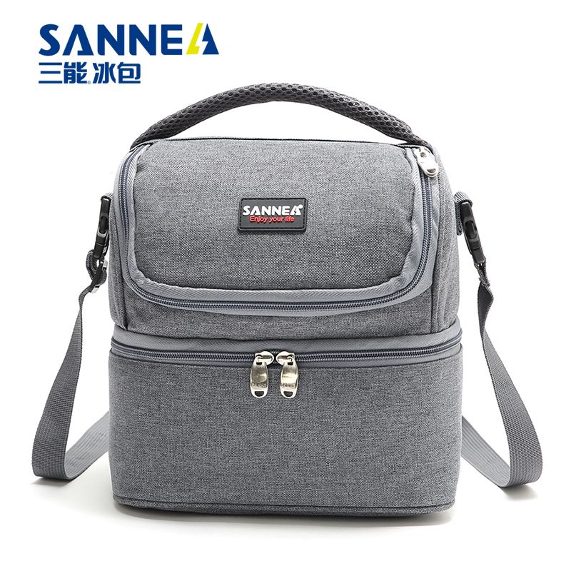 SANNE insulated bag, picnic cold insulation aluminum film insulated bag, hand-held double-layer picnic bag, waterproof folding ice pack Application Scenario