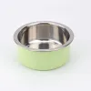 Pet bowl hanging, candy-colored stainless steel dog bowl, pet cat food bowl, fixed cage manufacturer wholesale undefined