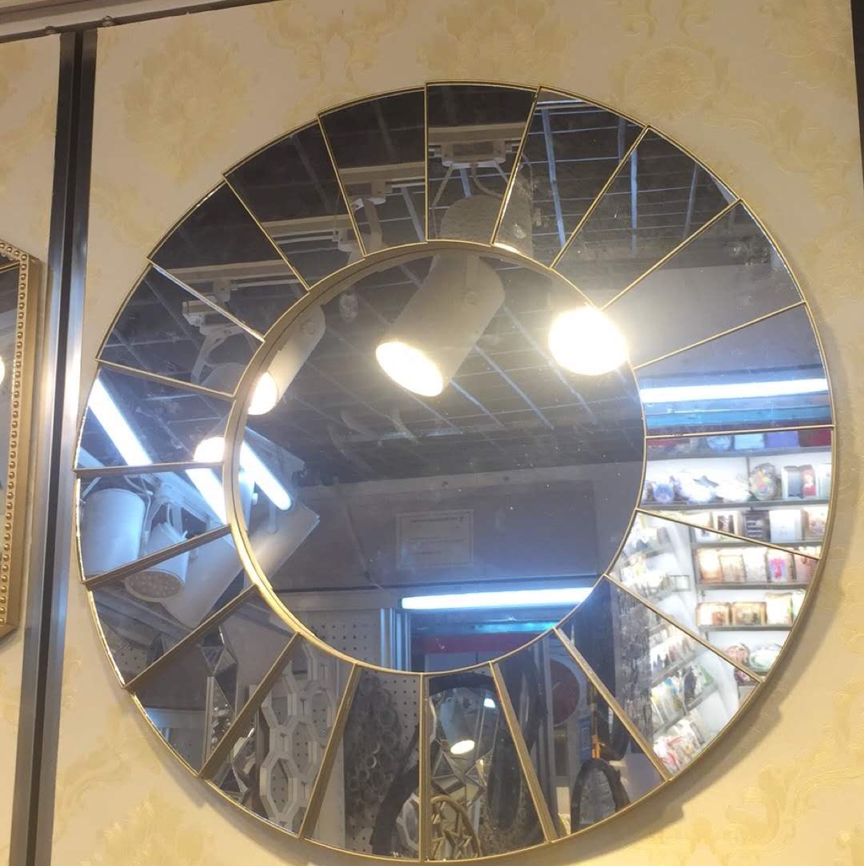欧式镜子壁挂镜子太阳玄关镜