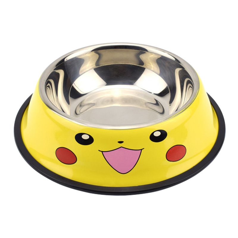 厂家直销宠物碗彩色不锈钢卡通印花喂食狗狗猫食盆防滑不锈钢碗产品图