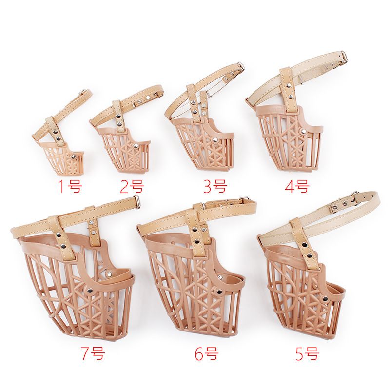 Anti-bite pet masks, pet dog supplies, dog muzzles, plastic mesh anti-bite dog muzzles, manufacturer's wholesale in stock details Picture