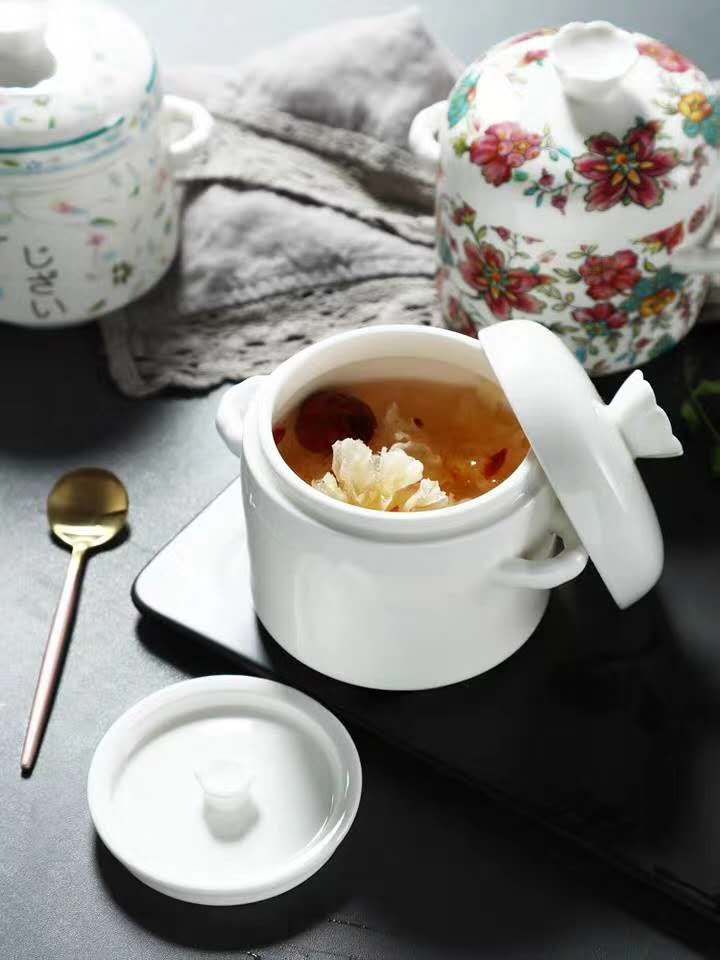 陶瓷双盖炖盅，炖燕窝，炖虫草，原汁原味。