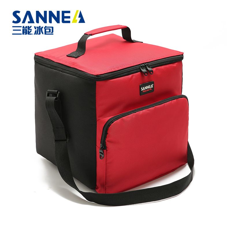 SANNE insulated bags, outdoor heat and cold preservation picnic bags, cross-border PEVA solid color fashionable bento bags and ice packs Item Picture