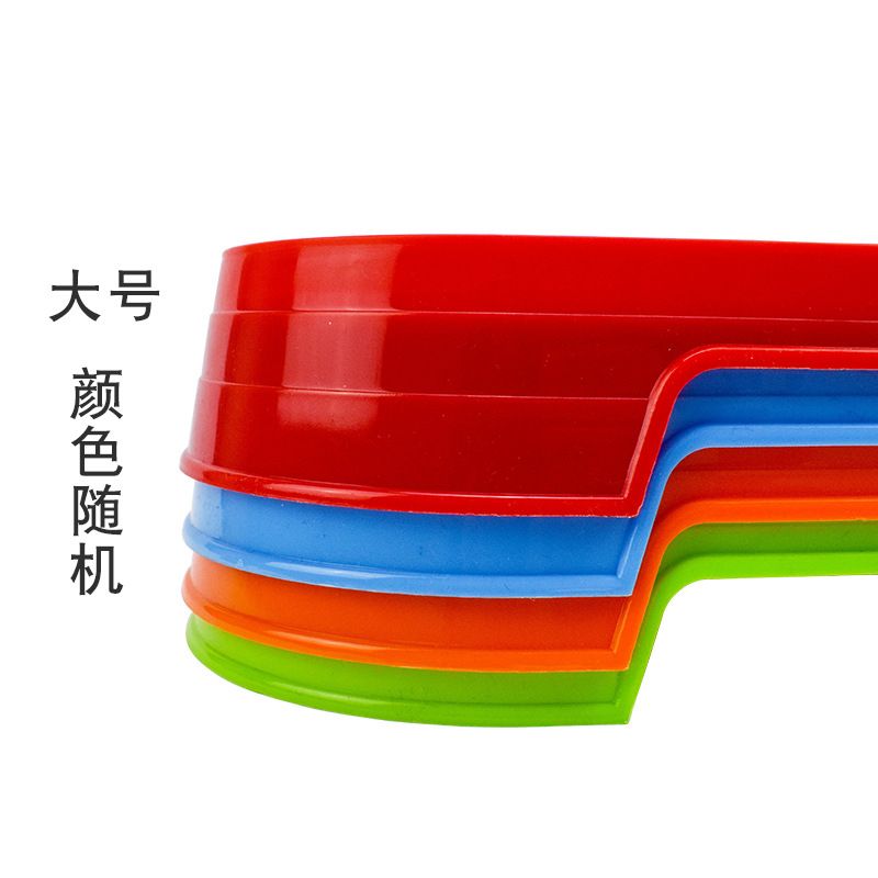 Direct sales of pet dog bowls from the manufacturer, candy-colored plastic dog bowls, double-bowl universal feeders for cats and dogs, dual-purpose bowl tableware Application Scenario