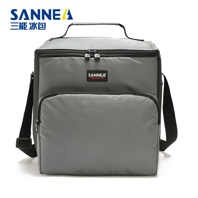 SANNE insulated bags, outdoor heat and cold preservation picnic bags, cross-border PEVA solid color fashionable bento bags and ice packs details Picture