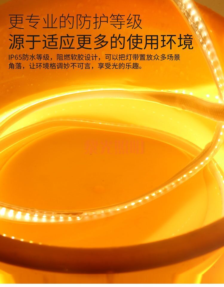 220V高压灯带144灯超亮工程款3038高亮商场室外亮化防水软灯条详情图4