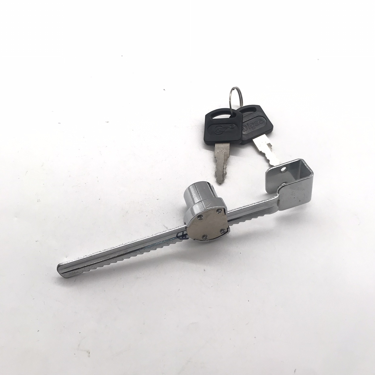 Shuzan high-quality brand sawtooth lock glass door lock, double-door sliding and sliding display cabinet, no need for opening holes, special bucket tooth lock, safe and firm details Picture