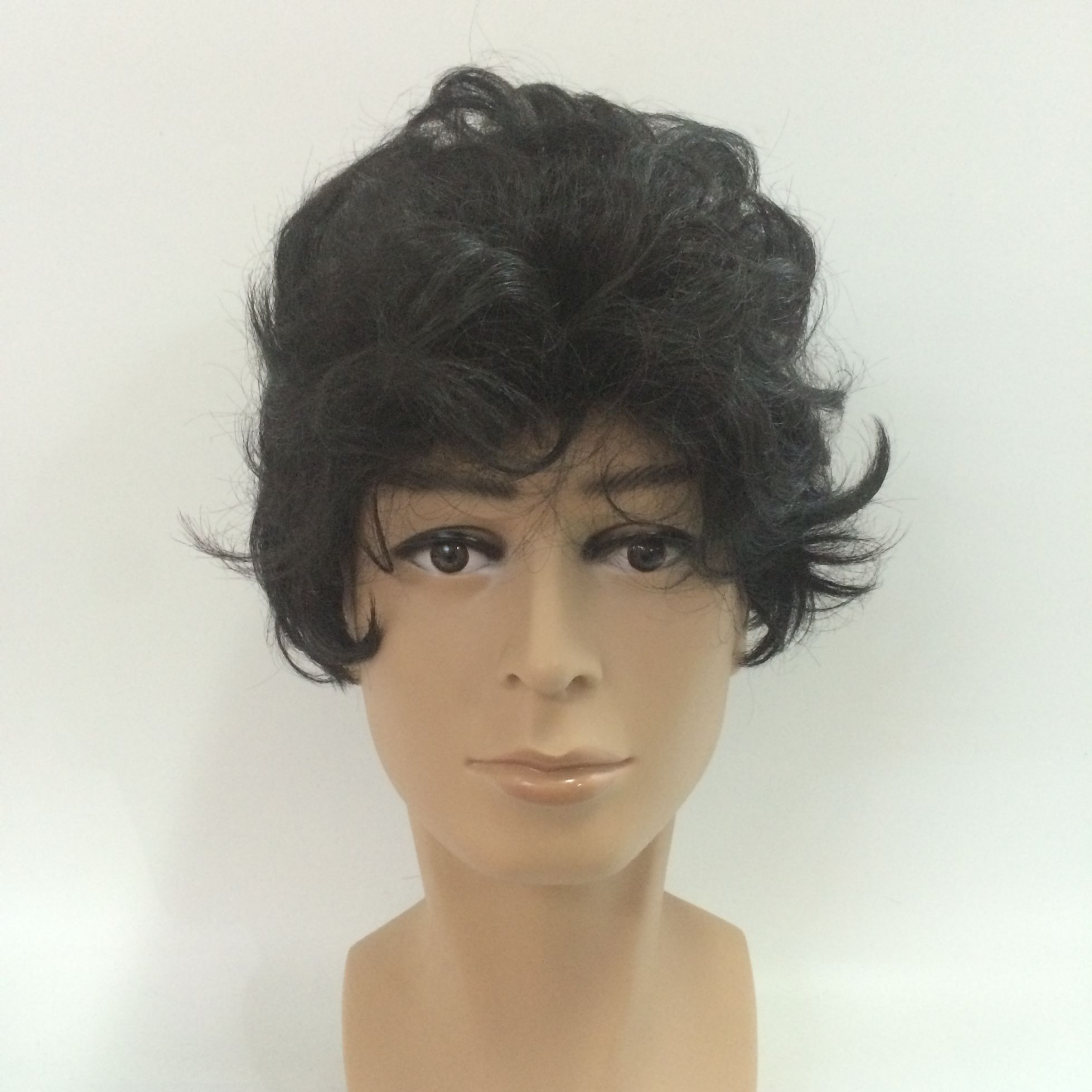 A small curly short wig for a black man