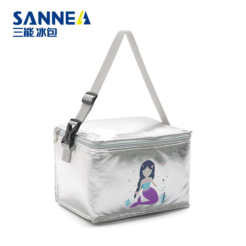 SANNE直销儿童便当包 简约保温袋手提PVEA冰包 保鲜午餐包保温包