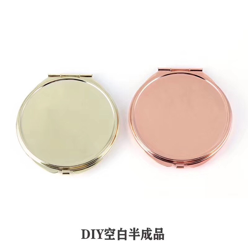 简易双面镜镜胚镜底小镜子化妆镜随身镜图