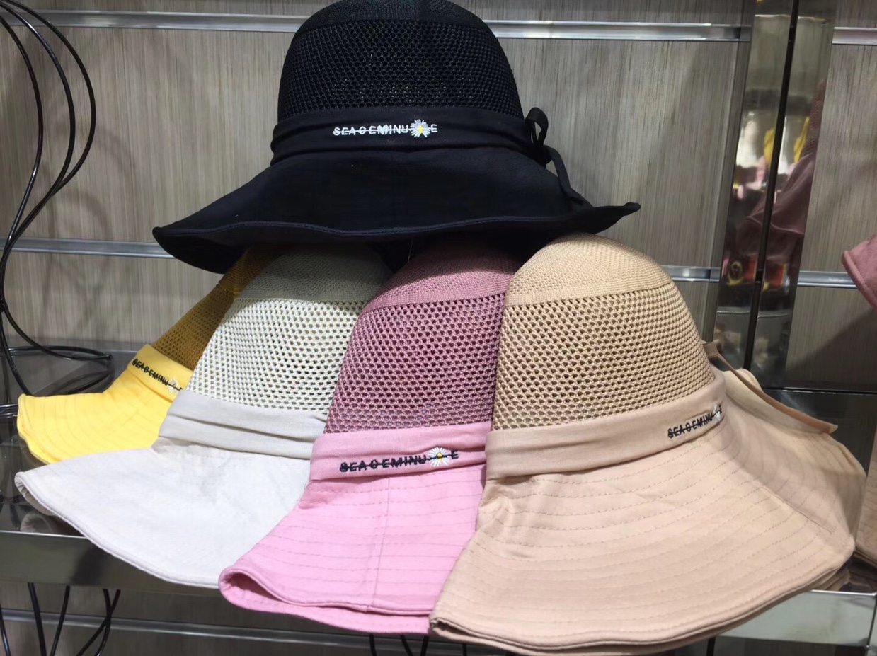 Fisherman Hat sunshade sunblock hat Korean version of the summer thin joker face show small sun hat large brim adjustable thumbnail
