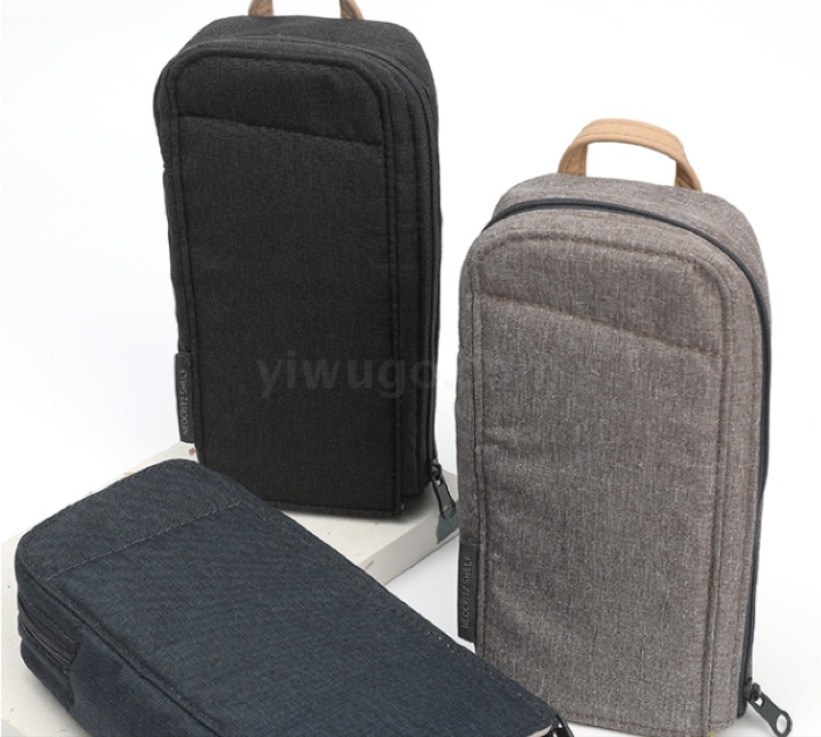 A pen bag. A stationery bag. Storage bag