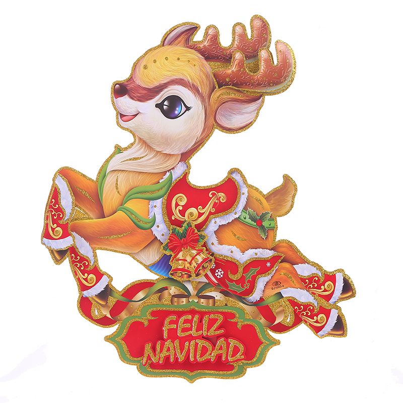 2023年畅销的3D圣诞装饰品圣诞鹿贴纸节日装扮圣诞热销圣诞物品装饰品