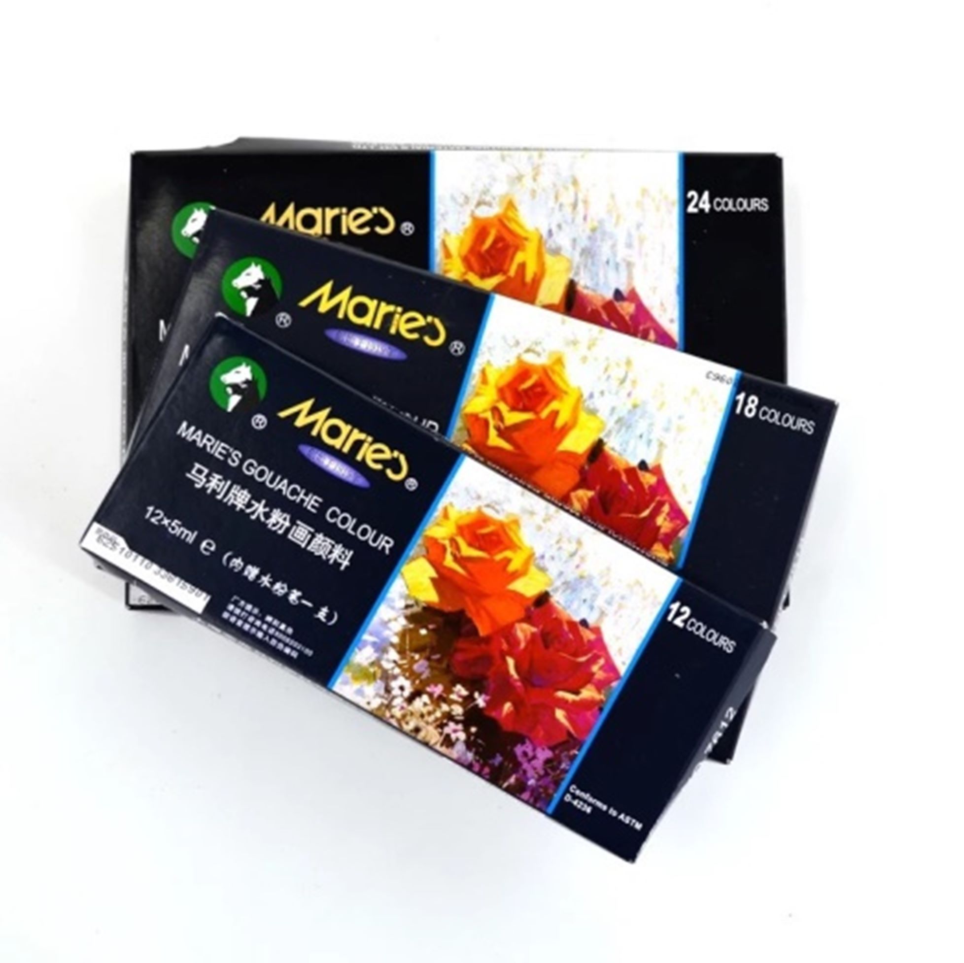 Yiwu Haohuo Mali Gouache Paint Art Paint Gouache Paint Set 12 colors G7612 details Picture
