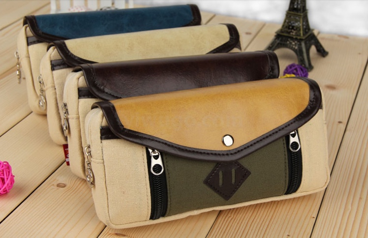 A pen case. A stationery bag.