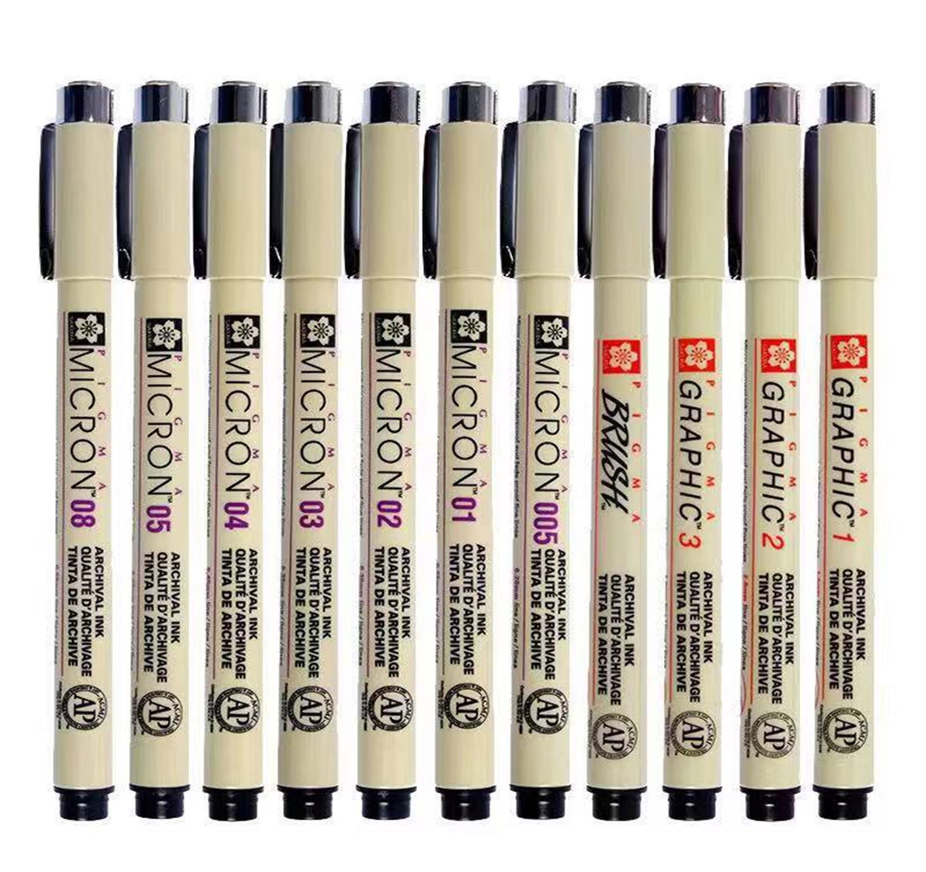 Yiwu quality Japanese cherry blossom waterproof needle pen, soft tip sketch design, hand-drawn drawing, comic outline pen Specification drawing