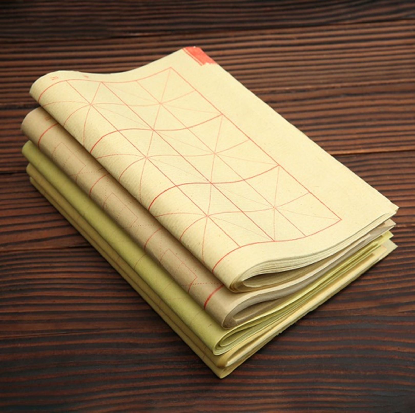 Yiwu's high-quality Chengzhen rough-edge paper, rice character grid wholesale, special Xuan paper for calligraphy practice with brush pens details Picture