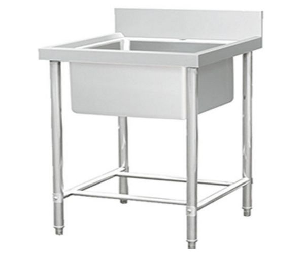 0.6x0.6不锈钢厨房单星水池带后板  洗碗池 不锈钢水池水槽 可定制
