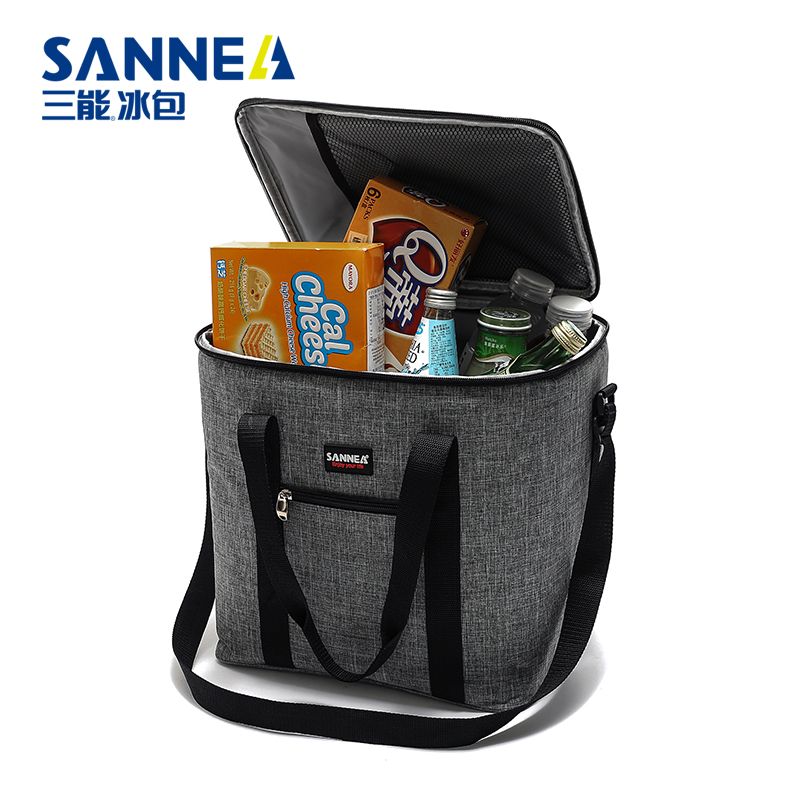 SANNE insulated bags, outdoor heat and cold preservation picnic bags, cross-border waterproof PEVA solid color fashionable bento bags and ice packs Application Scenario