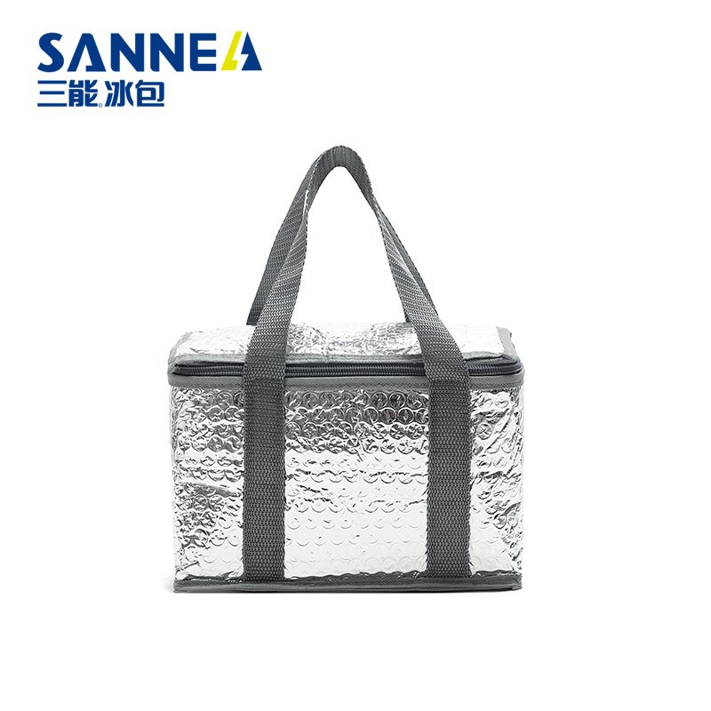 SANNE新款铝膜保温袋冰淇淋保温袋 手提大闸蟹保温包一次性冰包袋