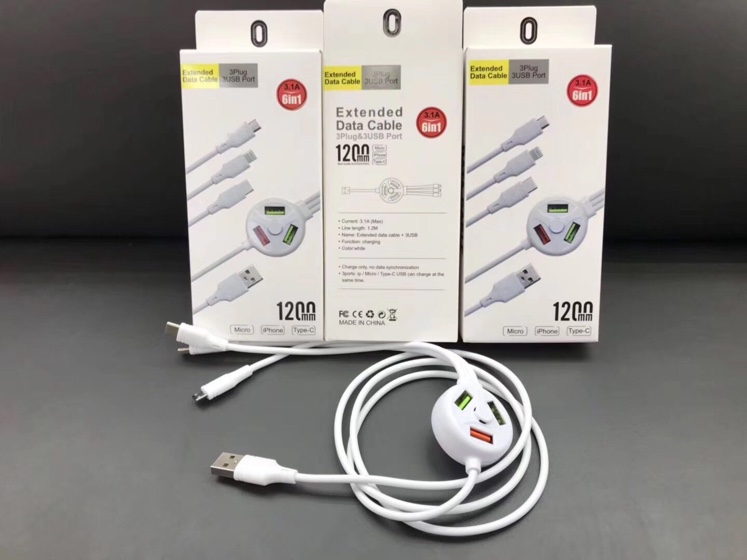 اسحب ثلاثة +3USB خطوط الشحن details Picture