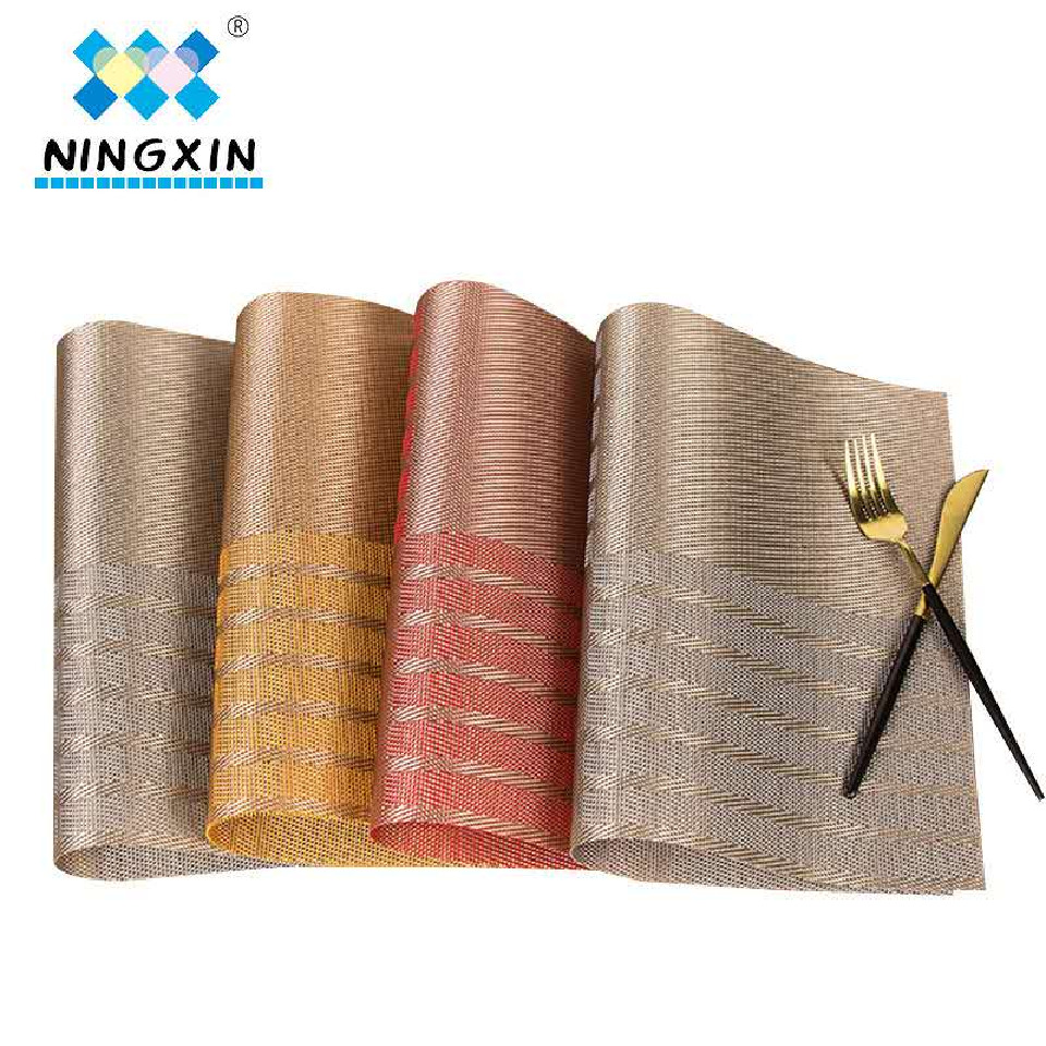 Gift box of 2 pieces of PVC placemats, New square grid hotel table MATS, Western restaurant placemats, 30*45cm, wholesale placemats detail image 1
