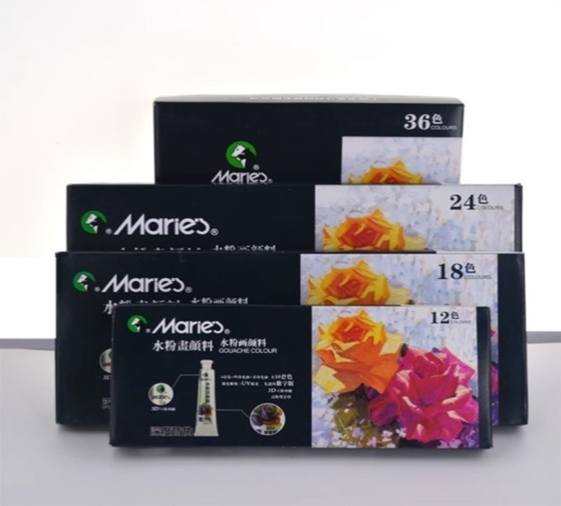 Yiwu Haohuo Mali Gouache Paint Art Paint Gouache Paint Set 12 colors G7612 Specification image