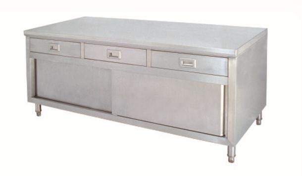 1.5x0.8x0.8 stainless steel three-drawer working table loading table operating table thumbnail