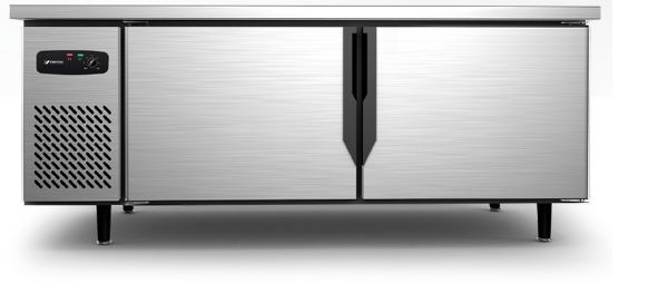 Refrigerating table Commercial refrigerator crisper Kitchen milk tea shop flat cold operating table work table freezer thumbnail
