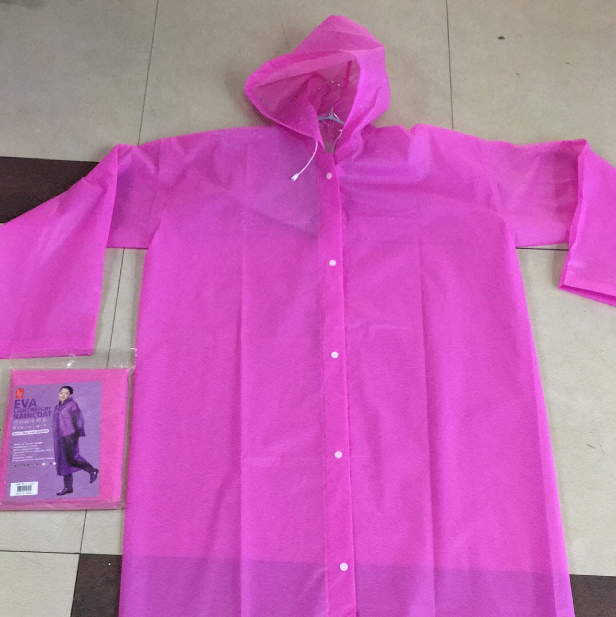 Adult fashion eva thickened raincoat cardigan with buttons