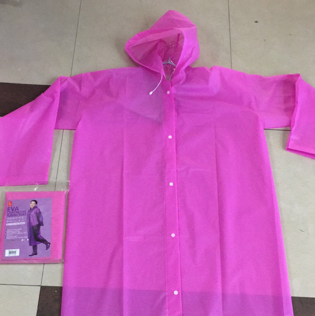 Adult fashion eva thickened raincoat cardigan with buttons details Picture