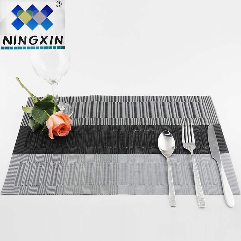 Cross-border bamboo joint placemats, Teslin pvc Western placemats, anti-slip table MATS, hotel Western placemats, durable and waterproof Specification image