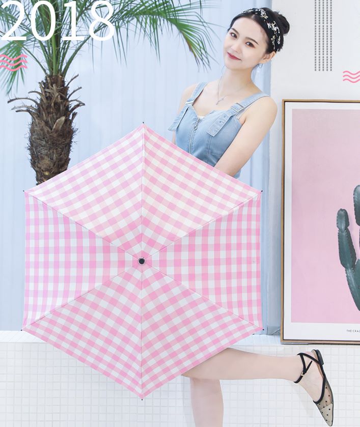 义乌好货 太阳伞超强防晒防紫外线女遮阳晴雨两用学生格子雨伞0详情1